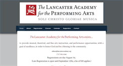 Desktop Screenshot of lancasteracademy.org